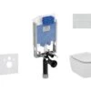 Ideal Standard ProSys - Toiletset- Inbouwreservoir, Closet, WC-zitting Tesi, Oleas M2 Bedieningsplaat, Rimless, Softclose, Mat Chroom ProSys80M SP80