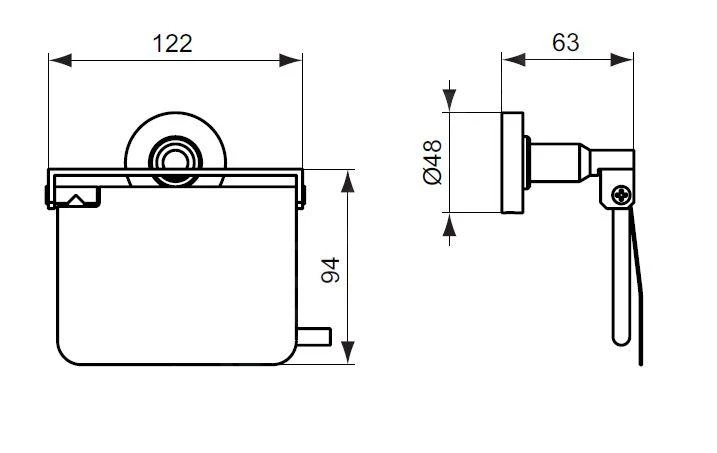 Ideal Standard IOM - Toiletrolhouder Met Deksel, Chroom A9127AA 2 Ideal Standard IOM - Toiletrolhouder Met Deksel, Chroom A9127AA - Afbeelding 2