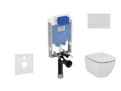 Ideal Standard ProSys - Toiletset- Inbouwreservoir, Closet, WC-zitting Tesi, Oleas M1 Bedieningsplaat, Mat Chroom ProSys80M SP89