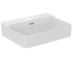 Ideal Standard Conca Ceram - Opbouw Wastafel 600x450 Mm, Met Overloop, Zonder Kraangat, Wit T382201