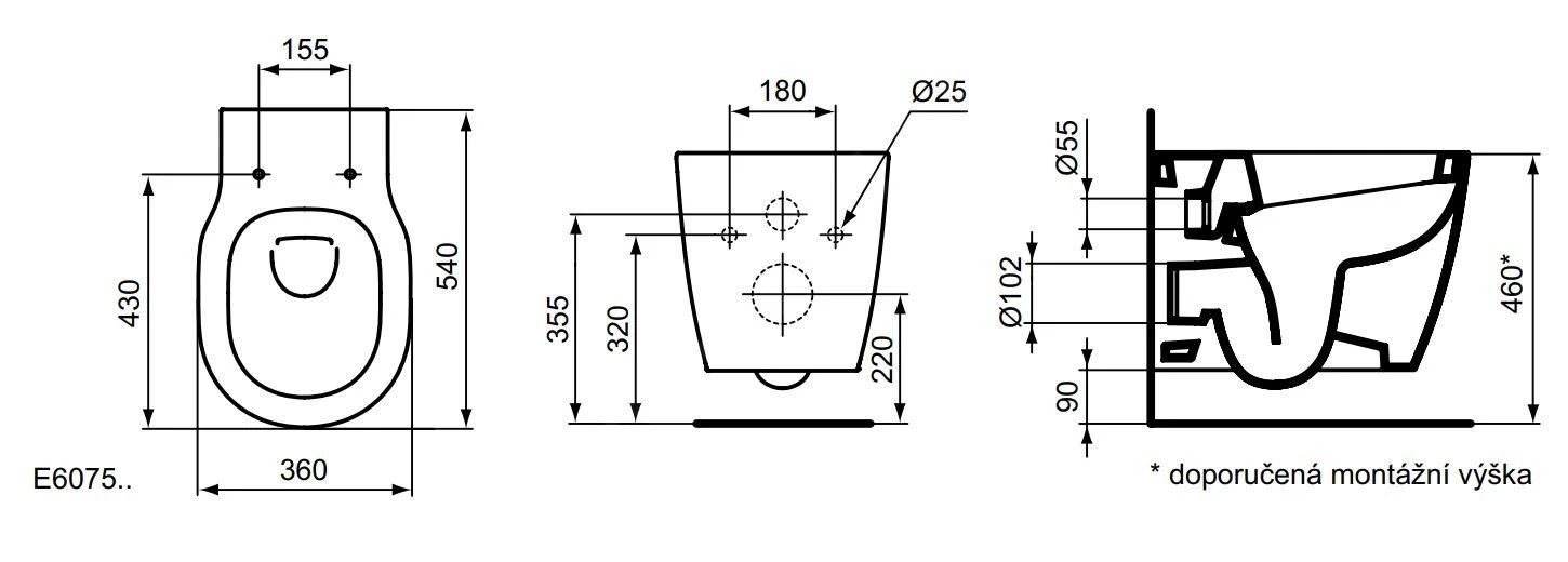 Ideal Standard Connect Freedom - Hangend Toilet Plus 6, Wit E607501 2 Ideal Standard Connect Freedom - Hangend Toilet Plus 6, Wit E607501 - Afbeelding 2
