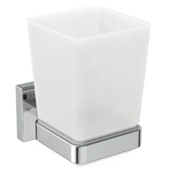 Ideal Standard IOM Square - Dubbele Bekerhouder, Mat Glas/chroom E2204AA