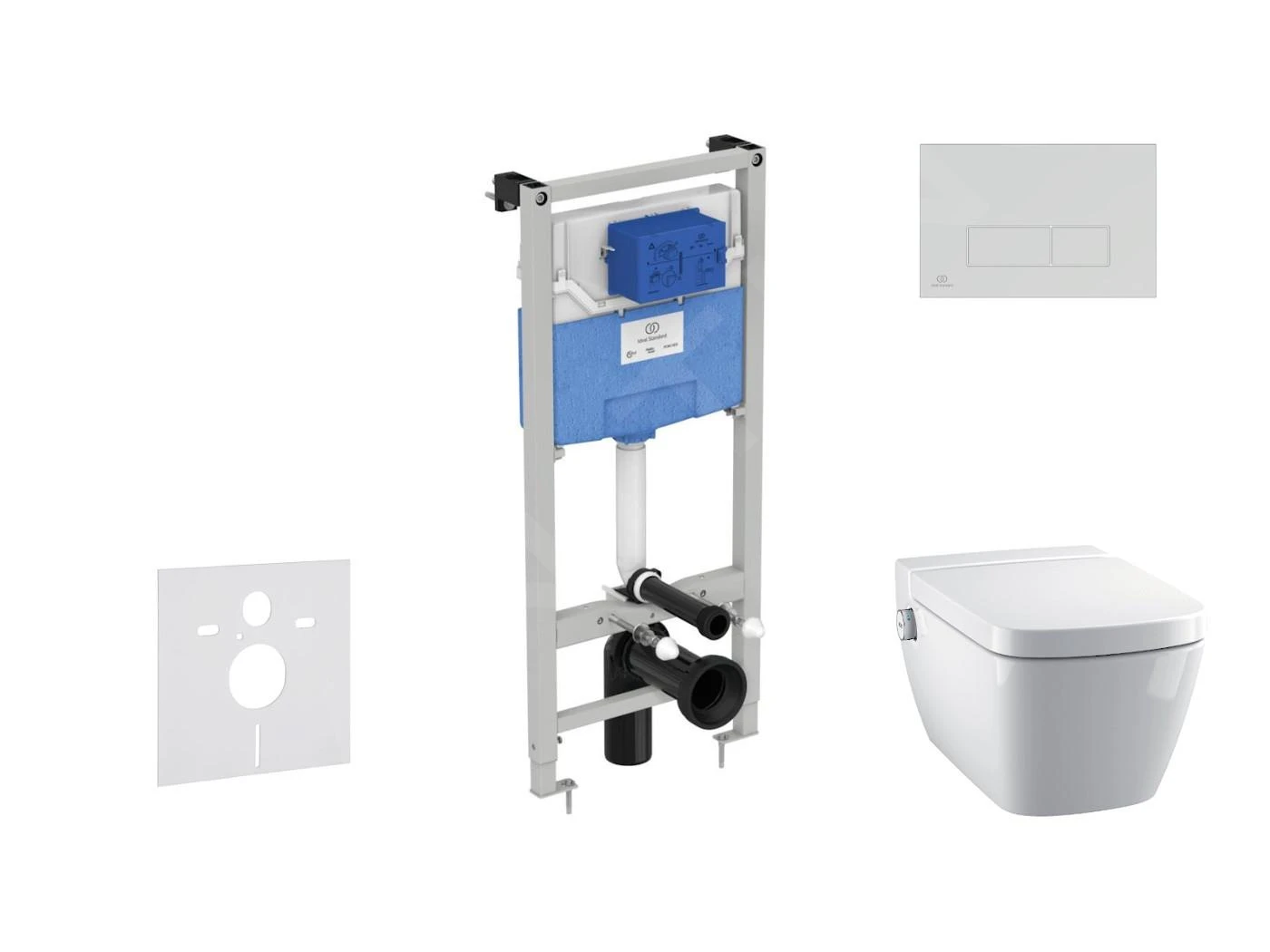 Ideal Standard ProSys - Toiletset- Inbouwreservoir, Douche-WC, WC-zitting TECEone, Oleas M2 Bedieningsplaat, Rimless, SoftClose, Wit ProSys120M SP55 1 Ideal Standard ProSys - Toiletset- Inbouwreservoir, Douche-WC, WC-zitting TECEone, Oleas M2 Bedieningsplaat, Rimless, SoftClose, Wit ProSys120M SP55