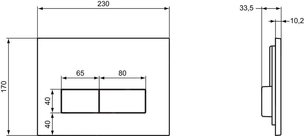 Ideal Standard Bedieningsplaten - Ideal System Mechanisch Bedieningspaneel, Satijn Chroom W3708AD 2 Ideal Standard Bedieningsplaten - Ideal System Mechanisch Bedieningspaneel, Satijn Chroom W3708AD - Afbeelding 2