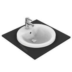 Ideal Standard Connect - Inbouw Wastafel 480 Mm, Met Overloop, 1 Kraangat, Ideal Plus, Wit E5042MA