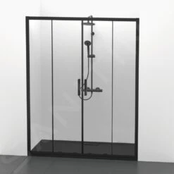 Ideal Standard Connect 2 - Schuif Douchedeur, 4-delig, 1600 Mm, Zwart/helder Glas K9282V3 -Ideal Standard Verkoopwinkel 110bb5c09f9014f159e68a6b