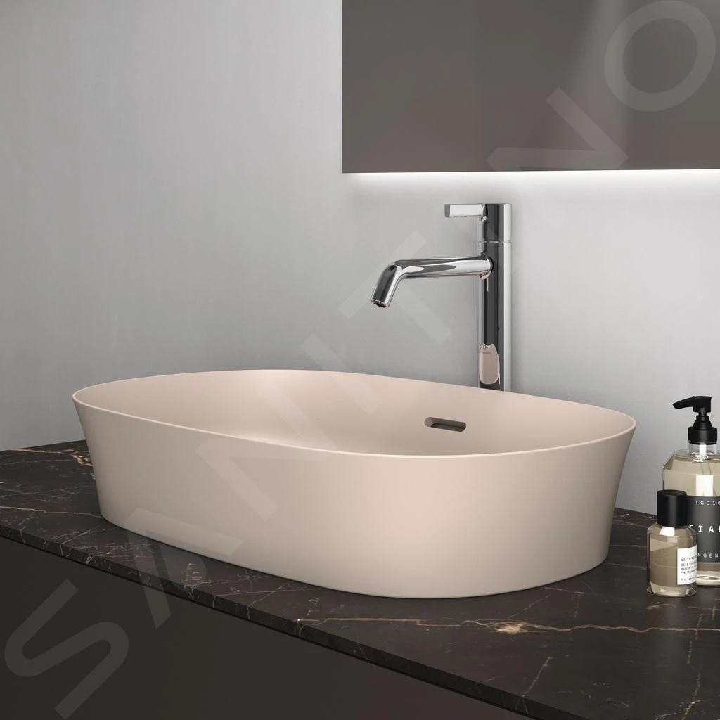 Ideal Standard Ipalyss - Opbouw Wastafel, 600x380 Mm, Met Overloop, Mink E1397V8 5 Ideal Standard Ipalyss - Opbouw Wastafel, 600x380 Mm, Met Overloop, Mink E1397V8 - Afbeelding 5