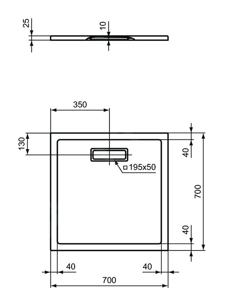 Ideal Standard Ultra Flat New - Douchebak 700x700 Mm, Mat Wit T4465V1 2 Ideal Standard Ultra Flat New - Douchebak 700x700 Mm, Mat Wit T4465V1 - Afbeelding 2