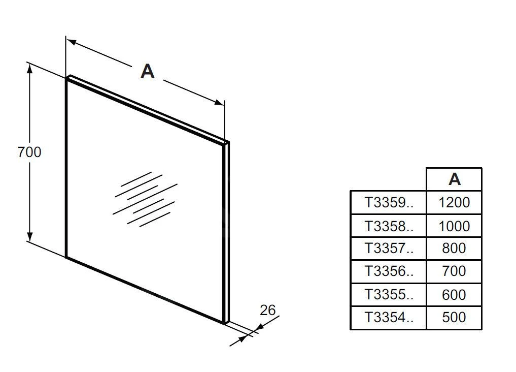 Ideal Standard Mirror&Light - Spiegel 1200x700 Mm Met Omlijsting T3359BH 2 Ideal Standard Mirror&Light - Spiegel 1200x700 Mm Met Omlijsting T3359BH - Afbeelding 2
