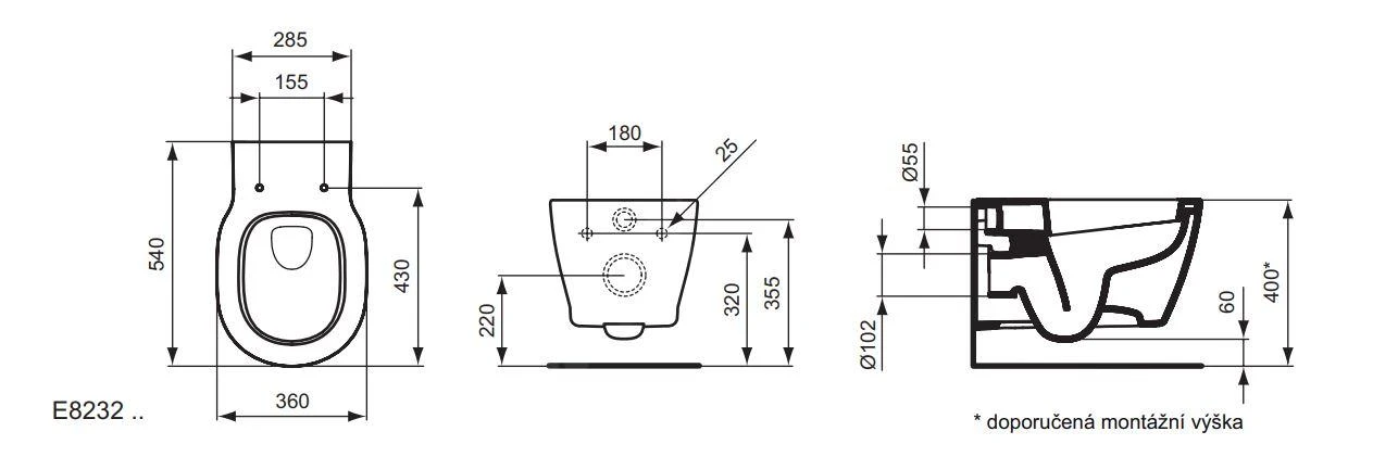Ideal Standard Connect - Wandcloset, Met Ideal Plus, Wit E8232MA 2 Ideal Standard Connect - Wandcloset, Met Ideal Plus, Wit E8232MA - Afbeelding 2