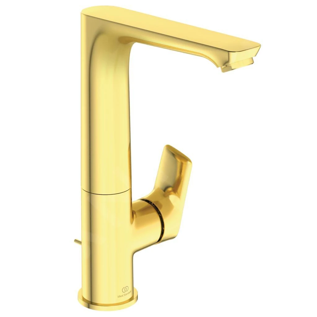 Ideal Standard Connect Air - Slim Wastafelkraan Met Draaibare Uitloop En Waste, Brushed Gold A7020A2 1 Ideal Standard Connect Air - Slim Wastafelkraan Met Draaibare Uitloop En Waste, Brushed Gold A7020A2