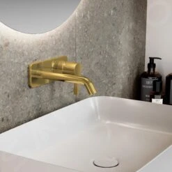 Ideal Standard Joy - Inbouw Wastafelkraan, Uitloop 180 Mm, Brushed Gold A7380A2 -Ideal Standard Verkoopwinkel 20e76dccc4d2525f30cae3a5