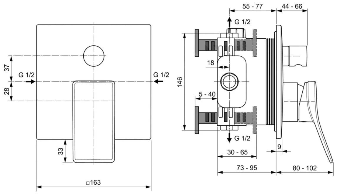 Ideal Standard Conca Tap - Inbouw Mengkraan, Voor 2 Functies, Brushed Gold A7374A2 2 Ideal Standard Conca Tap - Inbouw Mengkraan, Voor 2 Functies, Brushed Gold A7374A2 - Afbeelding 2