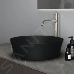 Ideal Standard Ipalyss - Opbouw Wastafel, Diameter 400 Mm, Met Overloop, Mat Zwart E1413V3 -Ideal Standard Verkoopwinkel 32cacb672c51eb2c00dd7573