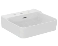 Ideal Standard Conca Ceram - Opbouw Wastafel 500x450 Mm, Met Overloop, Met 3 Kraangaten, Wit T381301