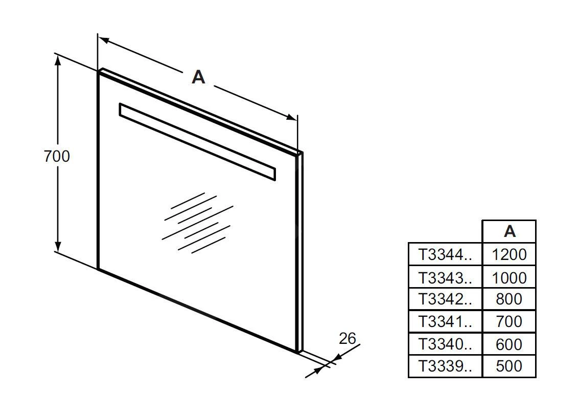 Ideal Standard Mirror&Light - Spiegel 500x700 Mm Met LED Verlichting T3339BH 2 Ideal Standard Mirror&Light - Spiegel 500x700 Mm Met LED Verlichting T3339BH - Afbeelding 2