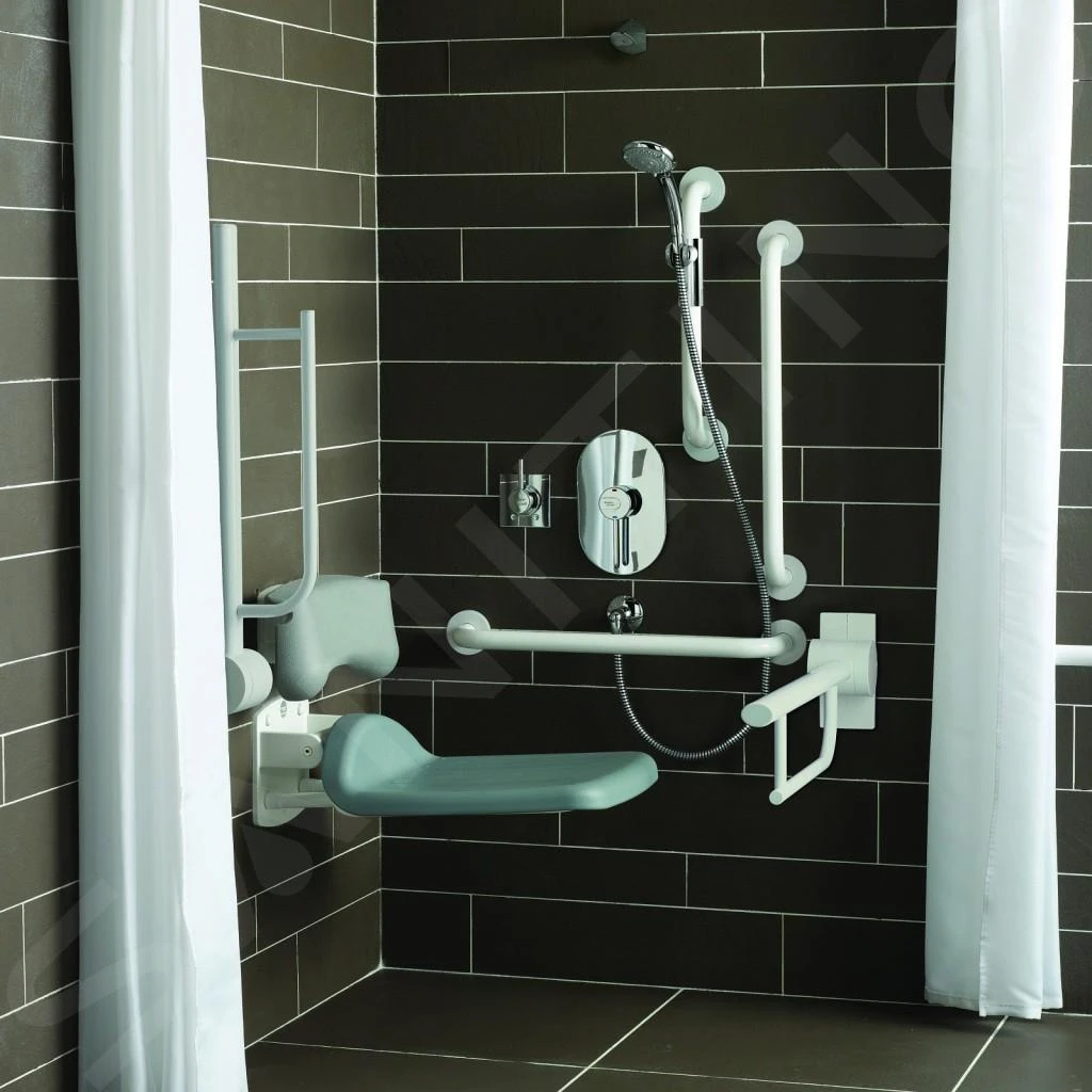 Ideal Standard Contour 21 - Opklapbare Armsteun, Blauw S636036 6 Ideal Standard Contour 21 - Opklapbare Armsteun, Blauw S636036 - Afbeelding 6