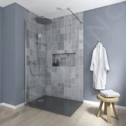 Ideal Standard Connect 2 - Douchewand Wetroom 700 Mm, Silver Bright/helder Glas K9375EO -Ideal Standard Verkoopwinkel 397a91c0ede3d3829878a1c6