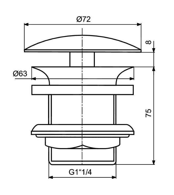 Ideal Standard Toebehoren - Niet-afsuiltbare Afvoerplug, Zwart J3291XG 2 Ideal Standard Toebehoren - Niet-afsuiltbare Afvoerplug, Zwart J3291XG - Afbeelding 2
