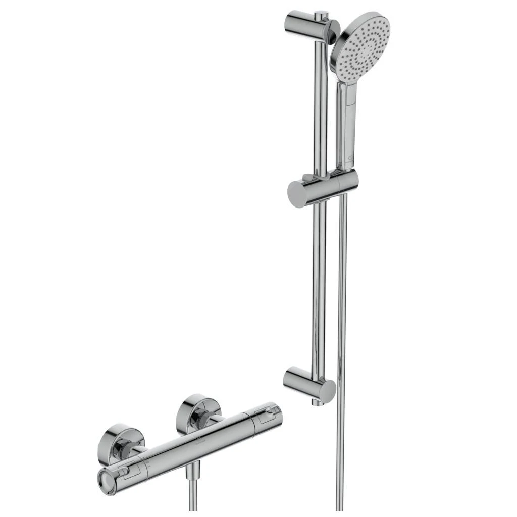Ideal Standard CeraTherm - T50 Doucheset Met Thermostaat, 3-jets, Chroom A7217AA 1 Ideal Standard CeraTherm - T50 Doucheset Met Thermostaat, 3-jets, Chroom A7217AA