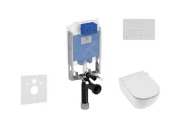 Ideal Standard ProSys - Toiletset- Inbouwreservoir, Closet, WC-zitting Mio, Oleas M2 Bedieningsplaat, Rimless, Slowclose, Antibak, Chroom ProSys80M SP141
