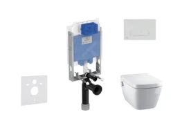 Ideal Standard ProSys - Toiletset- Inbouwreservoir, Douche-WC, WC-zitting TECEone, Oleas M1 Bedieningsplaat, Rimless, SoftClose, Wit ProSys80M SP130