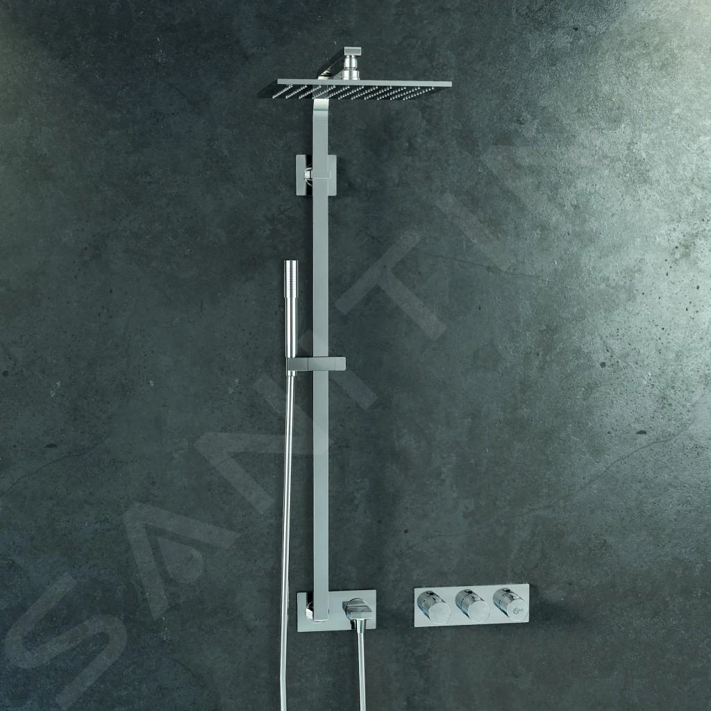 Ideal Standard Archimodule - Doucheset 300 Met Inbouwthermostaat, 1jet, Chroom A1558AA 4 Ideal Standard Archimodule - Doucheset 300 Met Inbouwthermostaat, 1jet, Chroom A1558AA - Afbeelding 4