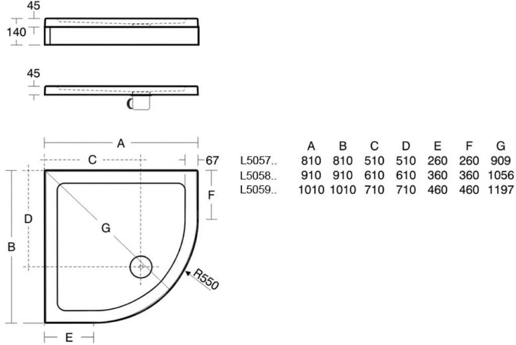 Ideal Standard Simplicity Stone - Douchebak 1010x1010 Mm, Wit L505901 2 Ideal Standard Simplicity Stone - Douchebak 1010x1010 Mm, Wit L505901 - Afbeelding 2