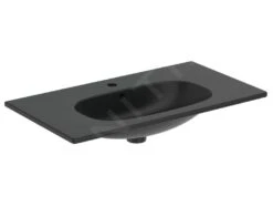 Ideal Standard Tesi - Meubelwastafel 825x450 Mm, Met Overloop, Kraangat, Zwart T3509V3