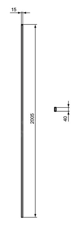 Ideal Standard I.Life - Instelprofiel 15 Mm, Silver Bright T4893EO 2 Ideal Standard I.Life - Instelprofiel 15 Mm, Silver Bright T4893EO - Afbeelding 2