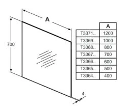 Alternative view of Ideal Standard Mirror&Light - Spiegel 1200x700 Mm T3371BH