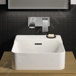 Ideal Standard Conca Ceram - Opzetfontein 400x350 Mm, Met Overloop, Zonder Kraangat, Wit T387701 -Ideal Standard Verkoopwinkel 525adcb32474ec248dfe140b