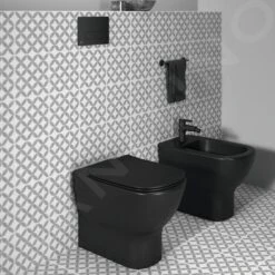 Ideal Standard Tesi - Staand Toilet, Horizontale Afvoer, AquaBlade, Zwart T0077V3 -Ideal Standard Verkoopwinkel 53458c3264e43c3ff3898936