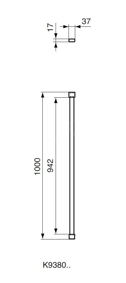 Ideal Standard Connect 2 - Bevestigingsarm, Chroom K9380VA 2 Ideal Standard Connect 2 - Bevestigingsarm, Chroom K9380VA - Afbeelding 2