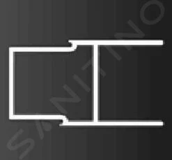 Ideal Standard Synergy - Verstelprofiel 25 Mm, Hoogte 1900 Mm, Glanzend Aluminium LV946EO