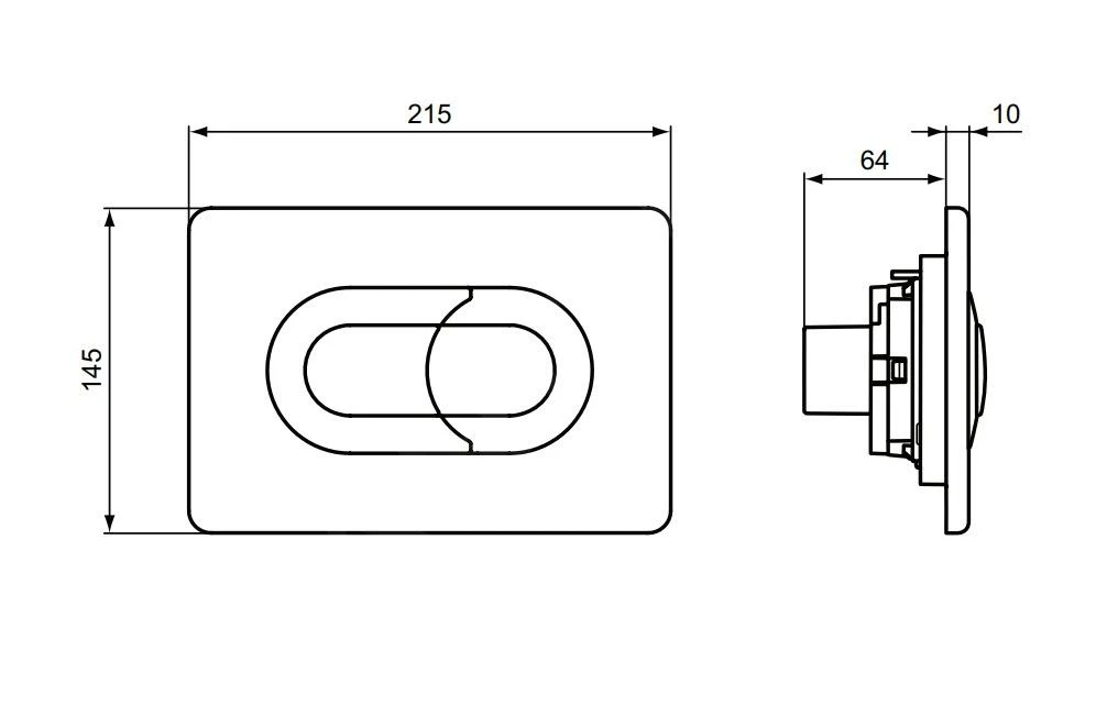 Ideal Standard Solea - Bedieningspaneel Solea P1, Chroom R0133AA 2 Ideal Standard Solea - Bedieningspaneel Solea P1, Chroom R0133AA - Afbeelding 2