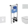 Ideal Standard ProSys - Toiletset- Inbouwreservoir, Closet, WC-zitting Tesi, Oleas M1 Bedieningsplaat, Aquablade, SoftClose, Mat Chroom ProSys120M SP5