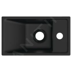 Ideal Standard Tempo - Fontein 370x210 Mm, Zonder Overloop, Kraangat Rechts, Zwart E2112V3 -Ideal Standard Verkoopwinkel 64283891d9d2f858017993c4