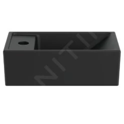 Ideal Standard Tempo - Fontein 370x210 Mm, Zonder Overloop, Kraangat Links, Zwart E2113V3 -Ideal Standard Verkoopwinkel 64ea8c7369d854dcdbaa0057