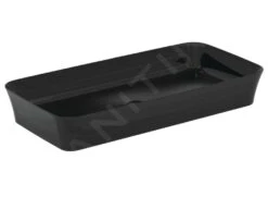 Ideal Standard Ipalyss - Opbouw Wastafel, 800x400 Mm, Zonder Overloop, Glanzend Zwart E1391V2