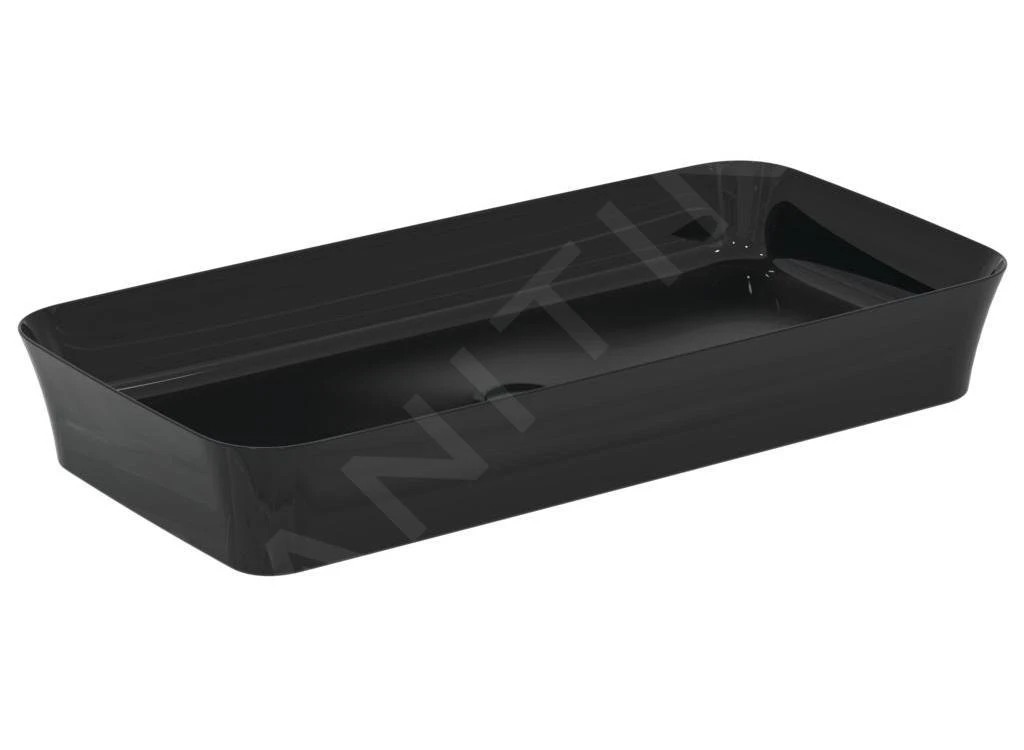 Ideal Standard Ipalyss - Opbouw Wastafel, 800x400 Mm, Zonder Overloop, Glanzend Zwart E1391V2 1 Ideal Standard Ipalyss - Opbouw Wastafel, 800x400 Mm, Zonder Overloop, Glanzend Zwart E1391V2