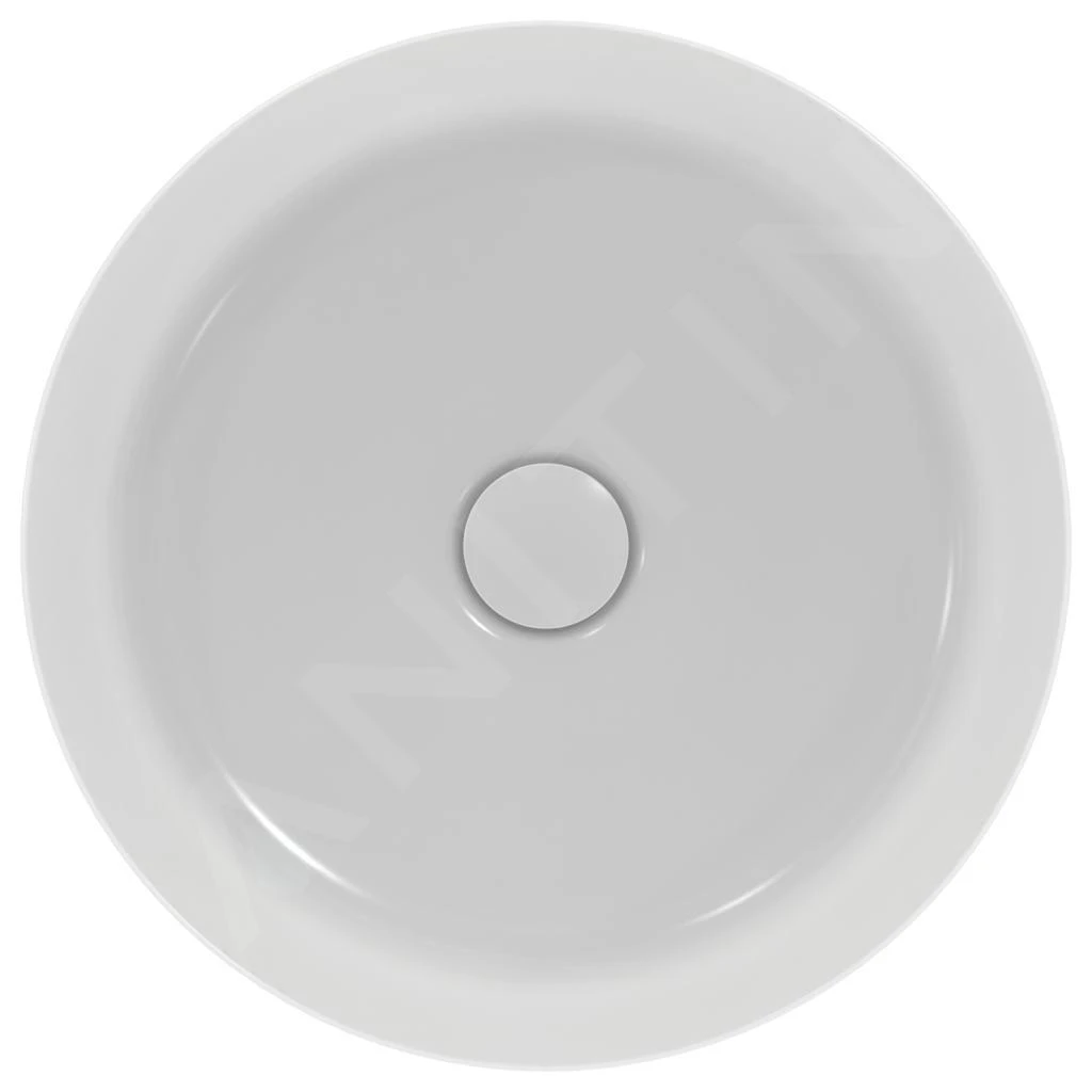 Ideal Standard Ipalyss - Opbouw Wastafel, Diameter 400 Mm, Zonder Overloop, Mat Wit E1398V1 3 Ideal Standard Ipalyss - Opbouw Wastafel, Diameter 400 Mm, Zonder Overloop, Mat Wit E1398V1 - Afbeelding 3