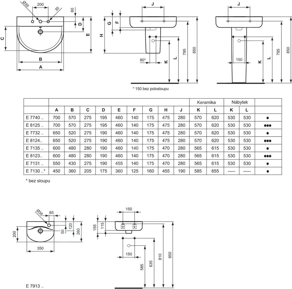 Ideal Standard Connect - Fontein 350x260 Mm, 1 Kraangat Links, Met Ideal Plus, Wit E7912MA 2 Ideal Standard Connect - Fontein 350x260 Mm, 1 Kraangat Links, Met Ideal Plus, Wit E7912MA - Afbeelding 2
