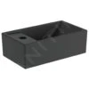 Ideal Standard Tempo - Fontein 370x210 Mm, Zonder Overloop, Kraangat Links, Zwart E2113V3