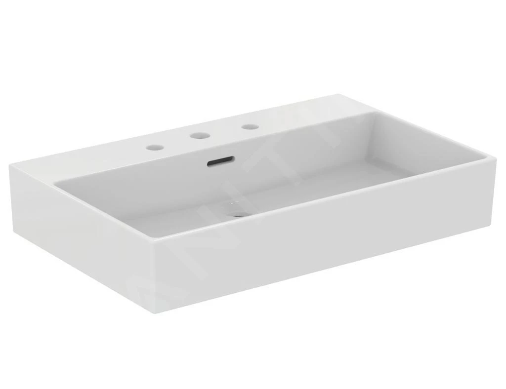 Ideal Standard Extra - Wastafel 700x450 Mm, Met Overloop, Met 3 Kraangaten, Wit T389201 1 Ideal Standard Extra - Wastafel 700x450 Mm, Met Overloop, Met 3 Kraangaten, Wit T389201