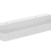 Ideal Standard Conca Ceram - Dubbele Wastafel Opbouw 1200x450 Mm, Zonder Overloop, Met Kraangat, Wit T384401