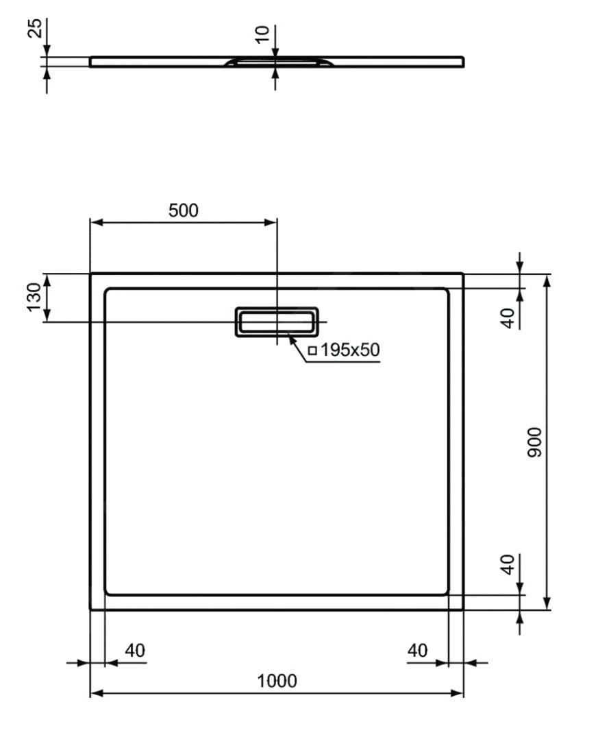 Ideal Standard Ultra Flat New - Douchebak 1000x900 Mm, Mat Wit T4482V1 2 Ideal Standard Ultra Flat New - Douchebak 1000x900 Mm, Mat Wit T4482V1 - Afbeelding 2