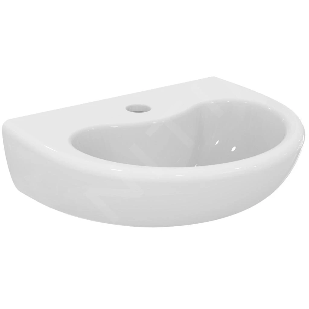 Ideal Standard Contour 21 - Fontein 400x330 Mm, 1 Kraangat, Zonder Overloop, Wit S263901 1 Ideal Standard Contour 21 - Fontein 400x330 Mm, 1 Kraangat, Zonder Overloop, Wit S263901
