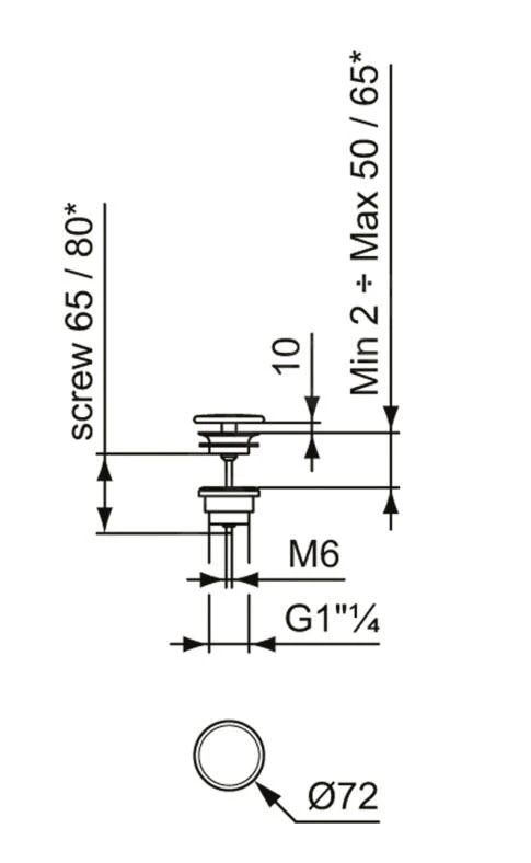 Ideal Standard Ipalyss - Niet-afsluitbare Afvoerplug, Mat Zwart E2114V3 2 Ideal Standard Ipalyss - Niet-afsluitbare Afvoerplug, Mat Zwart E2114V3 - Afbeelding 2