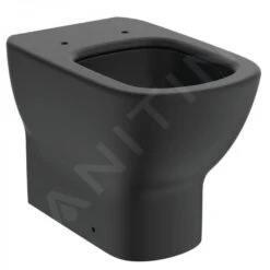 Ideal Standard Tesi - Staand Toilet, Horizontale Afvoer, AquaBlade, Zwart T0077V3